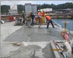 Grouted area top deck using SikaMicrocrete 2000